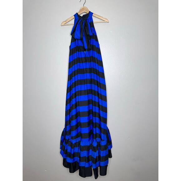 Alice + Olivia NWT Jovie Halter Neck High Low Maxi Dress Big Bow Size Small - Picture 10 of 11